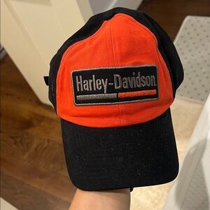 Harley-Davidson Black and Red Logo Cap